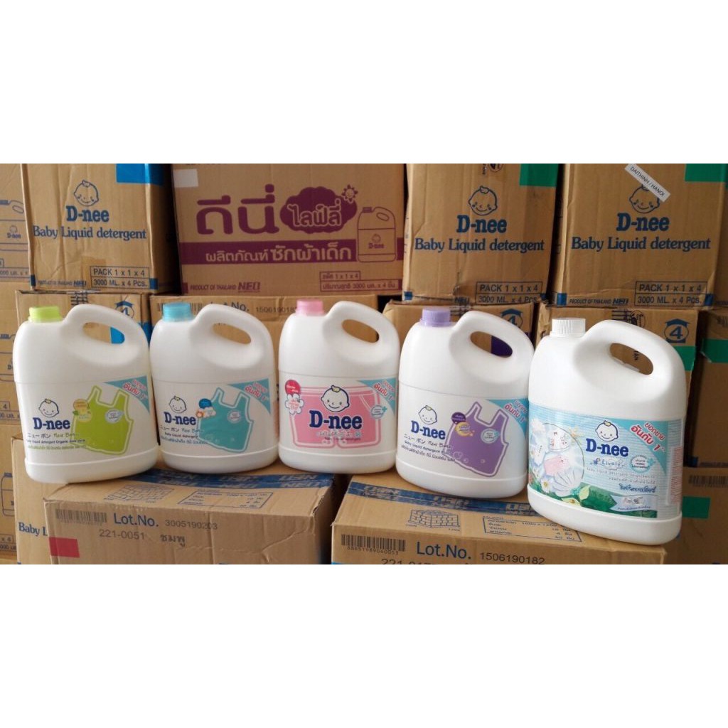 [Mã HC2405 giảm 10% đơn 250K] Nước giặt Dnee Thái Lan 3000ml chính hãng (có 5 màu, date 10/2024)