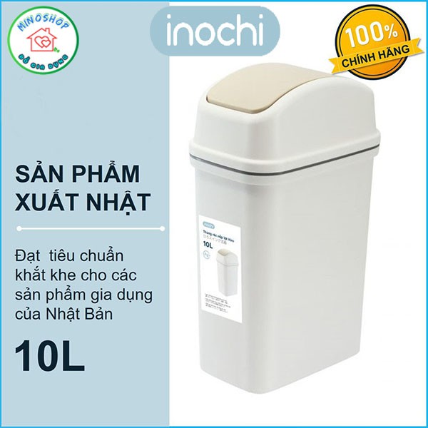 Thùng Rác Nắp Lật Tiện Lợi Inochi 5L 10L 15L, Thùng Đựng Rác Văn Phòng Gia Đình