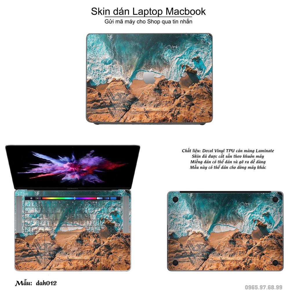 Skin dán Macbook mẫu vân đá (đã cắt sẵn, inbox mã máy cho shop)