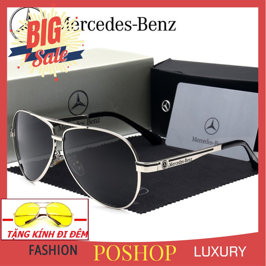 [FULLBOX + Kính Đi Đêm] MẮT KÍNH MÁT NAM CHÍNH HÃNG CAO CẤP MERCEDES BENZ 737 FULLBOX +TẶNG KÍNH ĐI ĐÊM