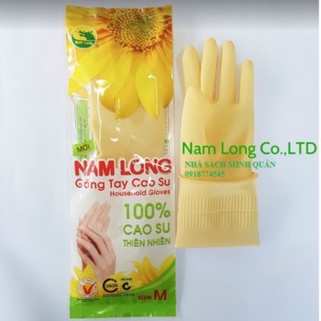 GĂNG TAY CAO SU NAM LONG ĐỦ SIZE