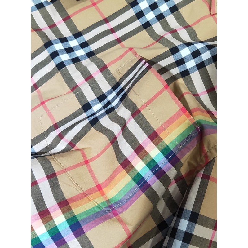 Áo sơ mi nam ngắn tay Burberry cao cấp nhập khẩu Auth new 2022