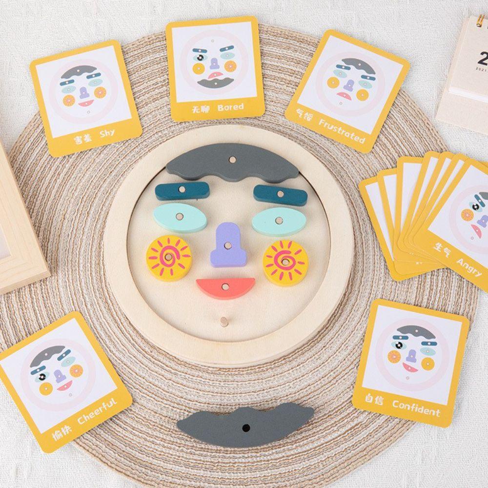 Bộ Đồ Chơi Lắp Ráp Hình Khuôn Mặt Cảm Xúc Montessori DIY