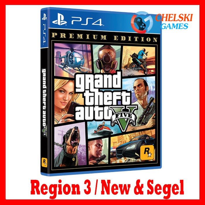 Bộ Đồ Chơi Ps4 Gta V Premiun Edition / Gta 5 / Grand Theft Auto V Reg Asia