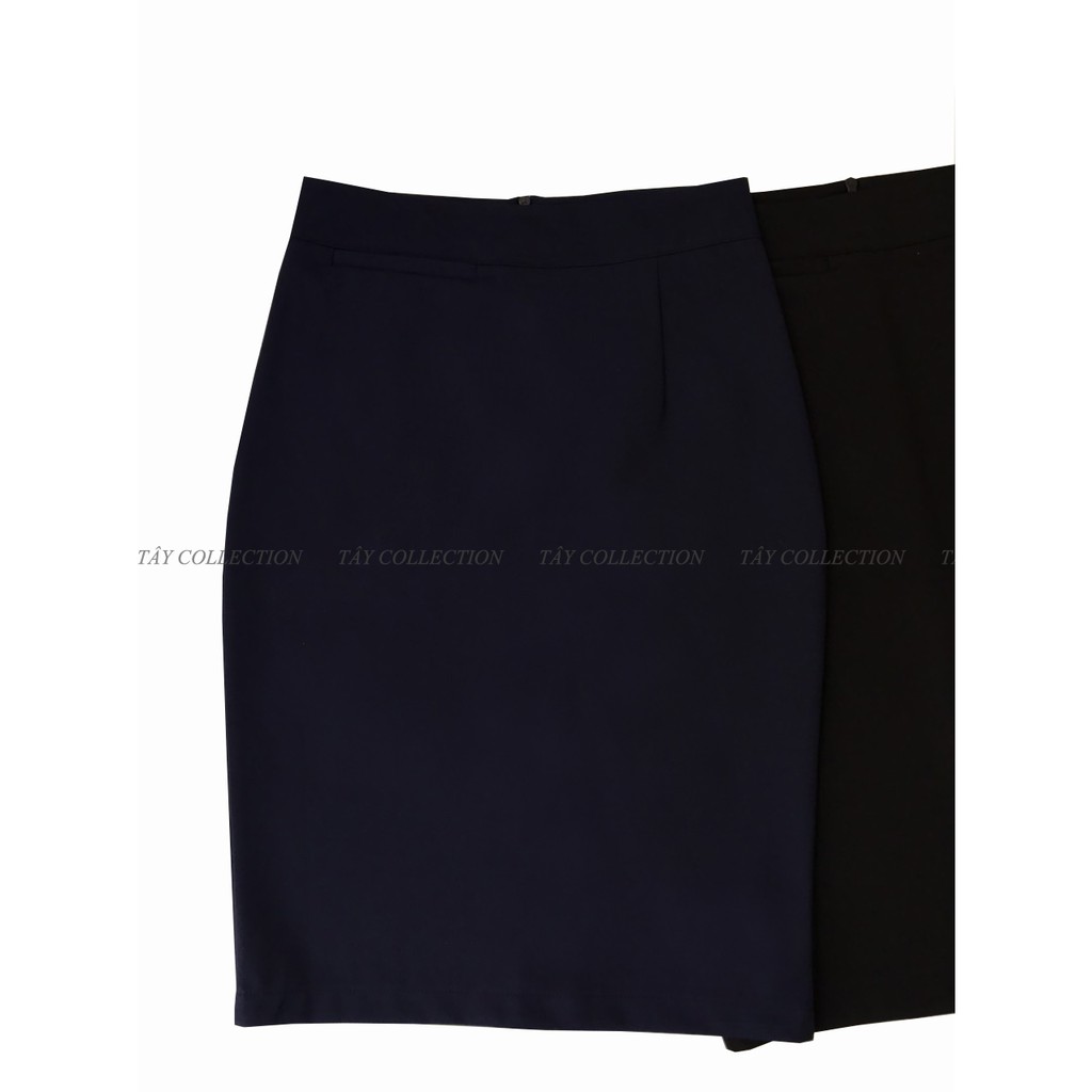 Chân Váy Bút Chì Tây Collection Vải Thun Cao Cấp Có Túi Moi Phía Trước, Dài 55cm Có Big Size CV26