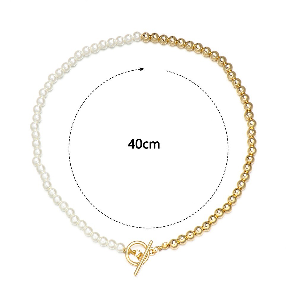 Vòng Cổ Choker Đính Ngọc Trai Nhân Tạo Nhiều Màu Thời Trang Mihan1