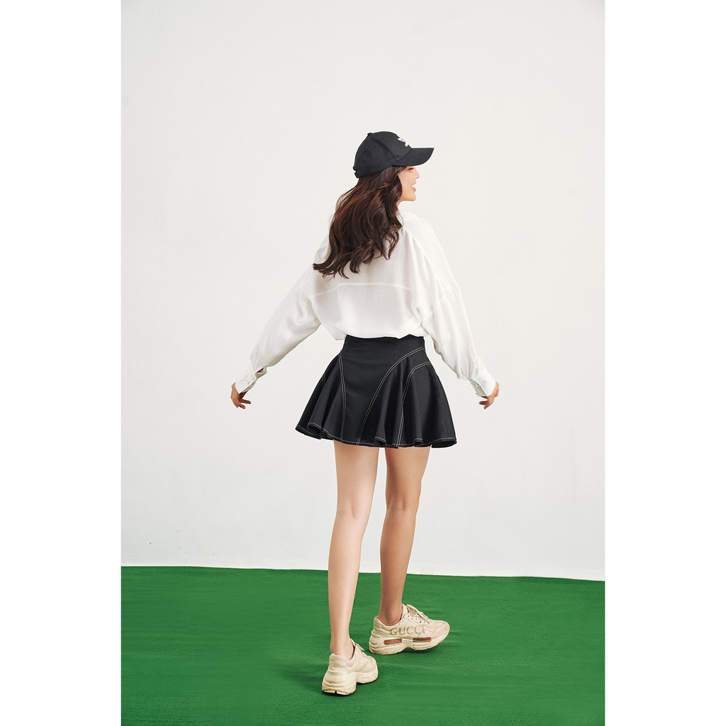[Mã WABRHI5 giảm 15% đơn 599K] DOTTIE- Chân váy xòe chạy chỉ nổi đen nữ S0043 | BigBuy360 - bigbuy360.vn
