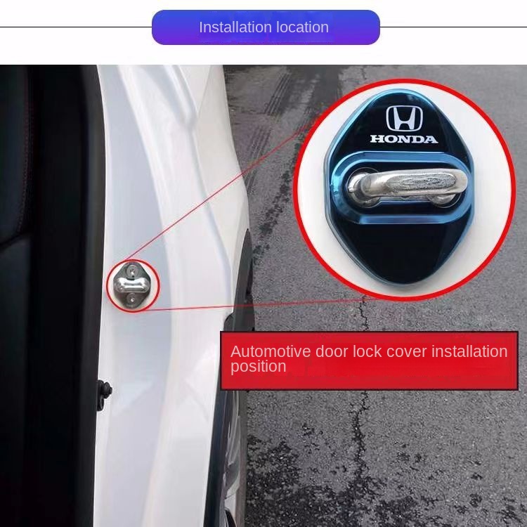 Set 4 Ốp Bảo Vệ Khóa Cửa Xe Hơi Honda City Jazz Civic Crv Xrv Camry Accord Bằng Inox