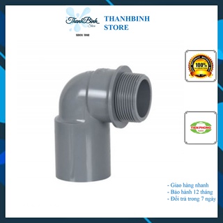GÓC REN NGOÀI 21/ 27 MM- NỐI GÓC REN NGOÀI SIZE 21/ 27 MM- PVC NHỰA TIỀN PHONG PN10