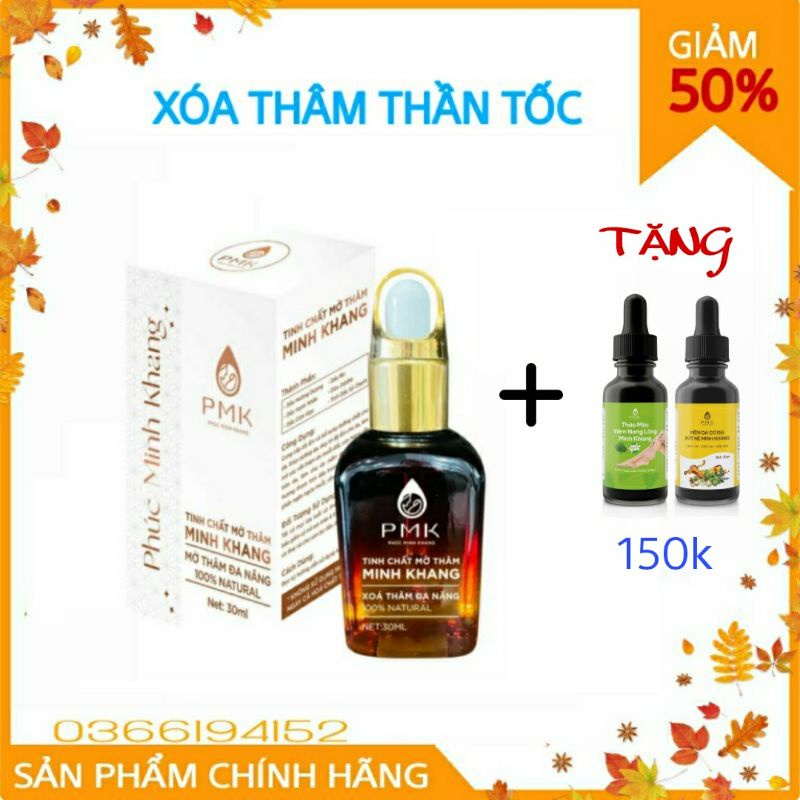 Tinh chất Xóa mờ thâm Minh Khang- Xoá thâm Sẹo,thâm mắt, thâm môi,thâm nách,thâm mụn,thâm gãi ngứa - Chính Hãng