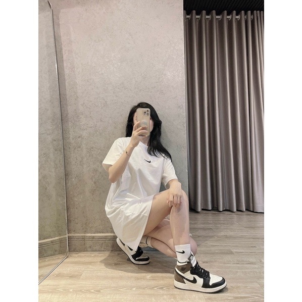 (ảnh thật) Váy/đầm suông black logo thêu hàng chuẩn