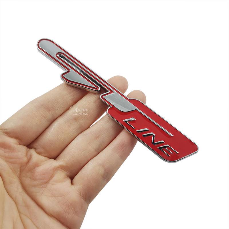 Miếng dán logo GT LINE bằng kim loại dành cho trang trí xe hơi