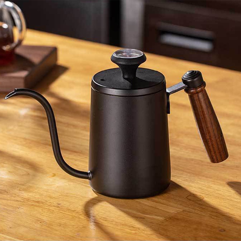 Bình rót cà phê bằng thép không dỉ 600ml có nhiệt kế