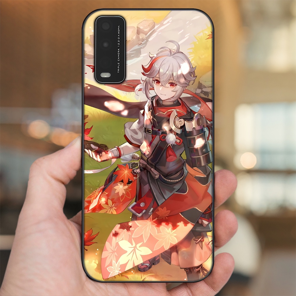 Ốp lưng Vivo Y20, Y20s, Y12s viền đen in hình Kazuha Genshin Impact