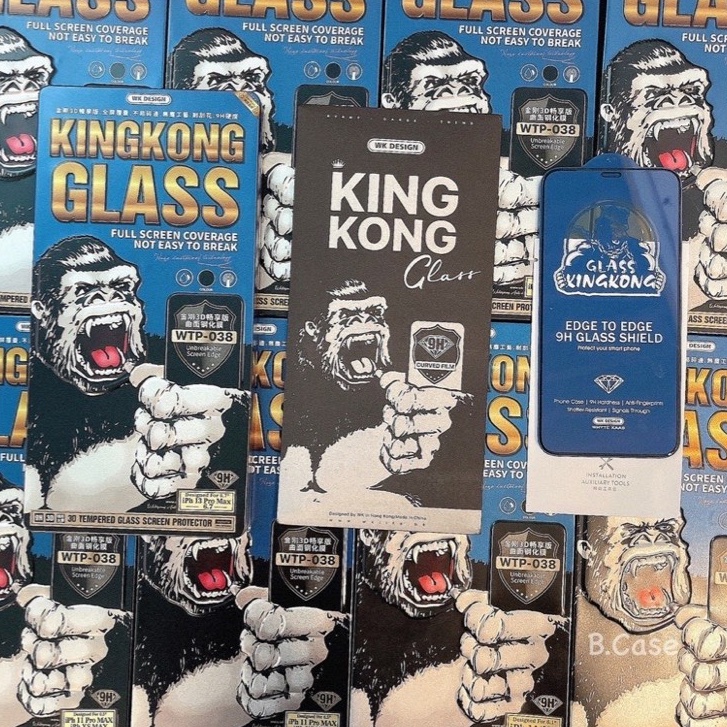 Kính cường lực Kingkong,cường lực iphone,full màn hình,đóng gói hộp sắt,chính hãng Wk có từ 7Plus  -> 13/14Pro/14Promax