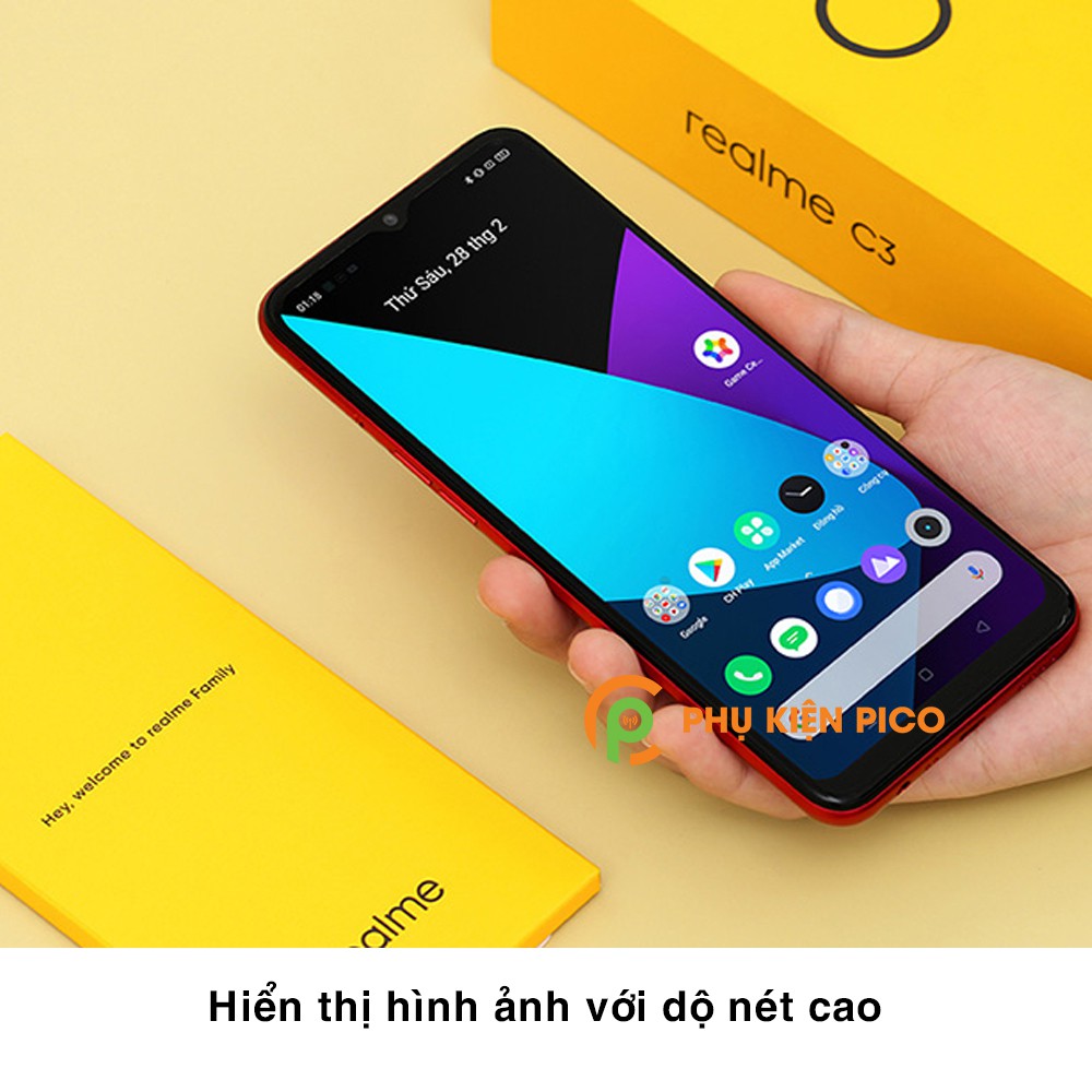 Cường lực Realme C3 chính hãng Gor độ cứng 9H chống trầy xước - Dán màn hình Realme C3