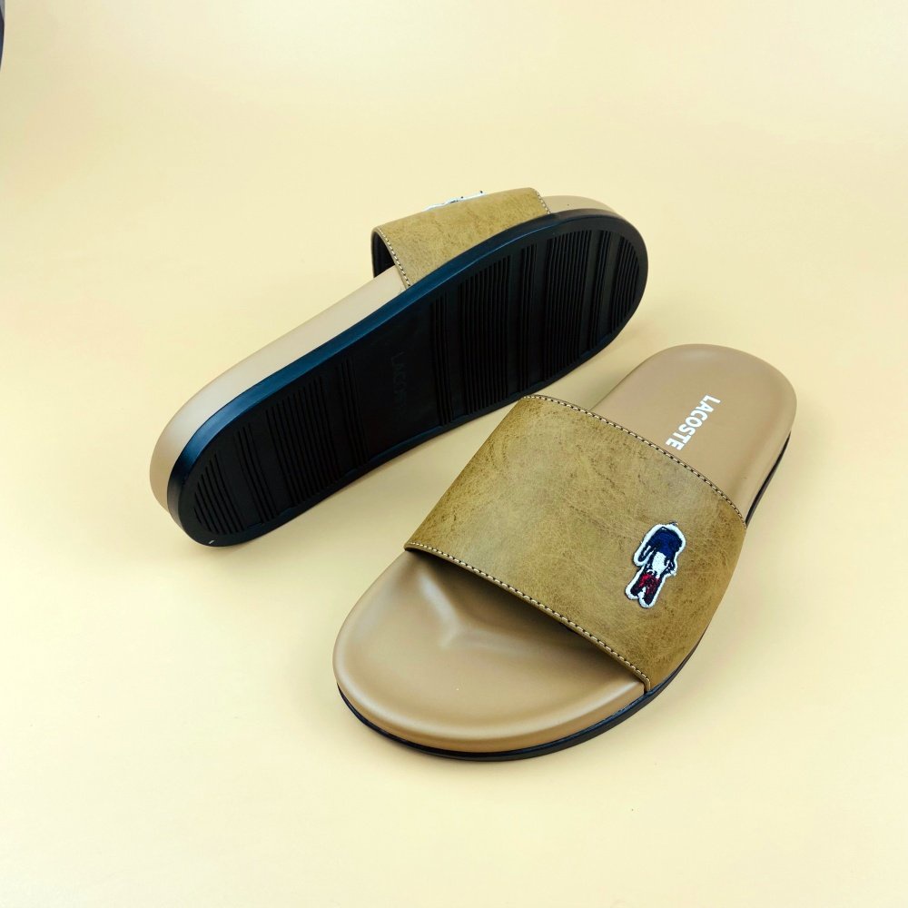 Dép Nam Nữ LACOSTEE Thời Trang, Cao Cấp - Dép Lê Logo Cắt Laser Sắc Nét Sang Trọng