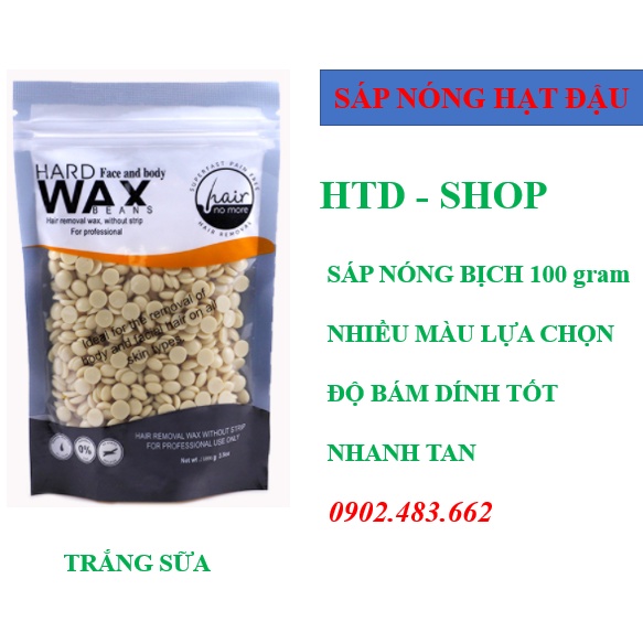 COMBO (Miễn phí que lấy sáp) Sáp wax tẩy lông nóng dạng hạt đậu Hair Wax Bean nhiều màu để khách yêu lựa chọn