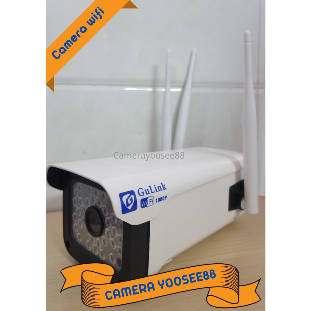Camera Wifi GULINK dùng ngoài trời 36 led full HD 1080P quan sát ban đêm có màu nhận diện sắc nét cực rõ, chống nước