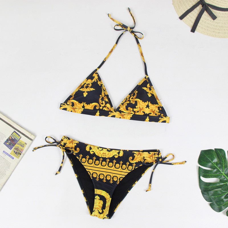 Bikini 2 mảnh hoạt tiết quý tộc KHÔNG kèm áo choàng