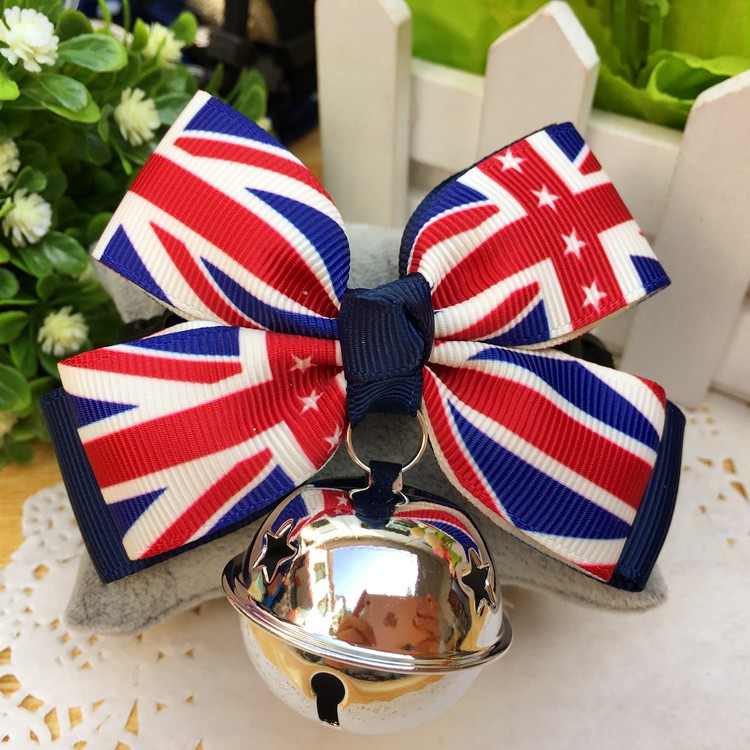 Vòng cổ nơ kèm chuông lớn cho chó mèo