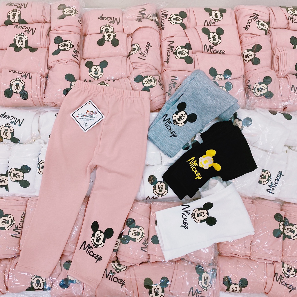 Quần legging Mickey chất cotton 4 màu cực đẹp cho bé Namkidshop (V478)