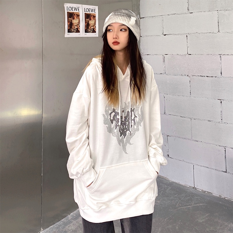 NRVP Áo Hoodie Dáng Rộng Thời Trang Hàn Quốc 2022 Dành Cho Nữ