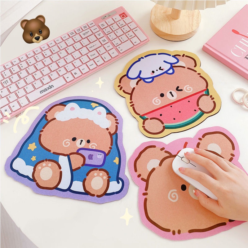 Miếng Lót Chuột Máy Tính Hình Gấu Dễ Thương