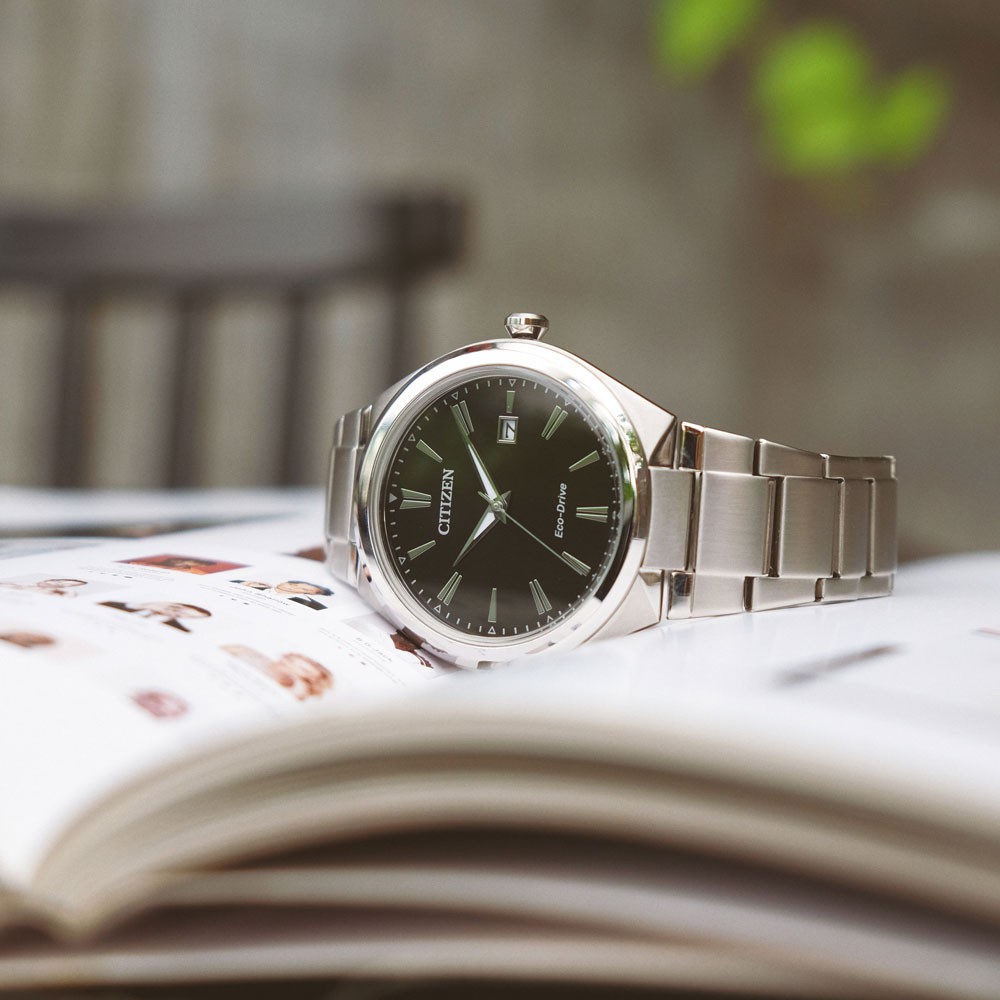 Đồng Hồ Nam Citizen Dây Thép Không Gỉ AW1370-51F - Mặt Đen