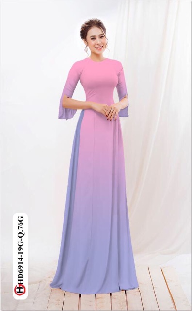 Vải áo dài ombre