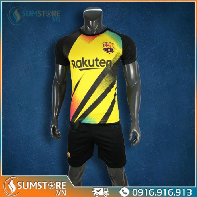 Bộ quần áo bóng đá CLB Barca Thủ Môn C1 - Đồ đá banh 2019 xịn