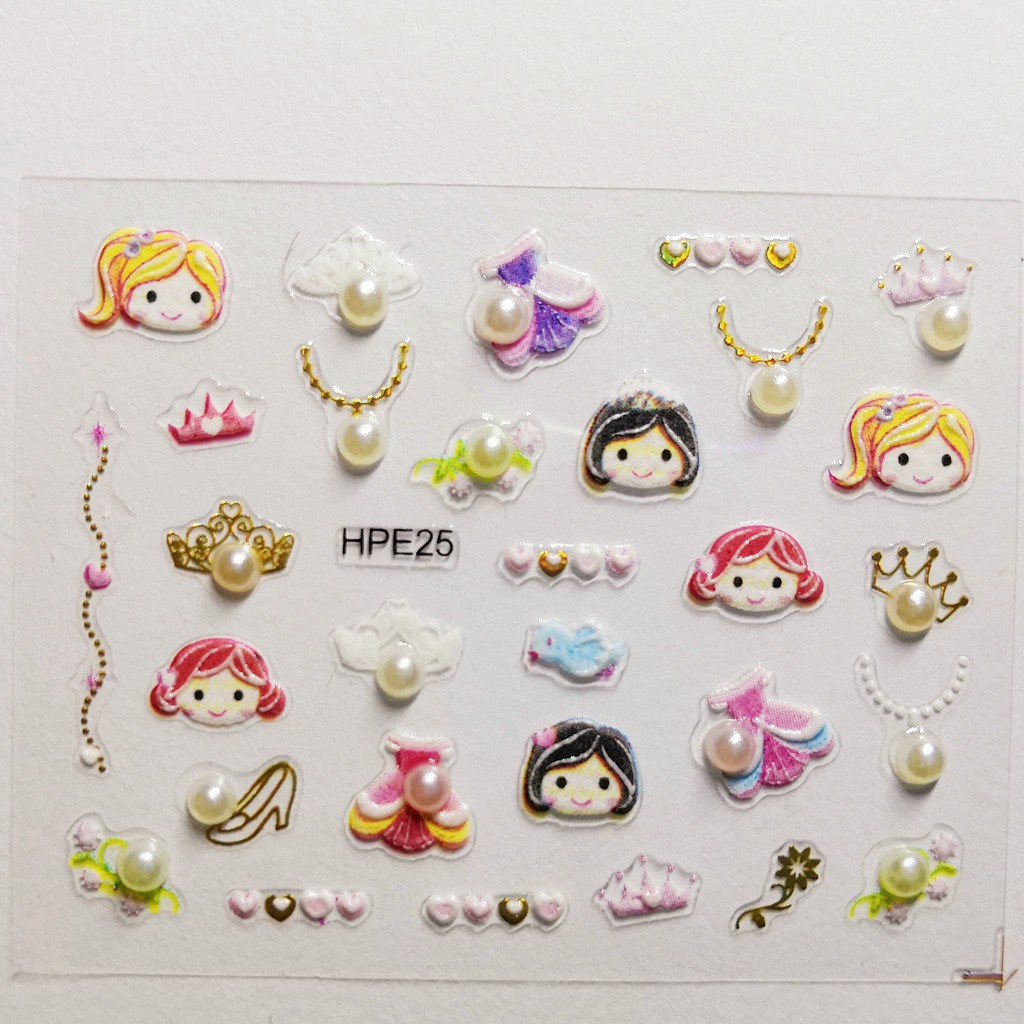 Sticker phối ngọc trai giả chuyên dụng trang trí móng tay nghệ thuật