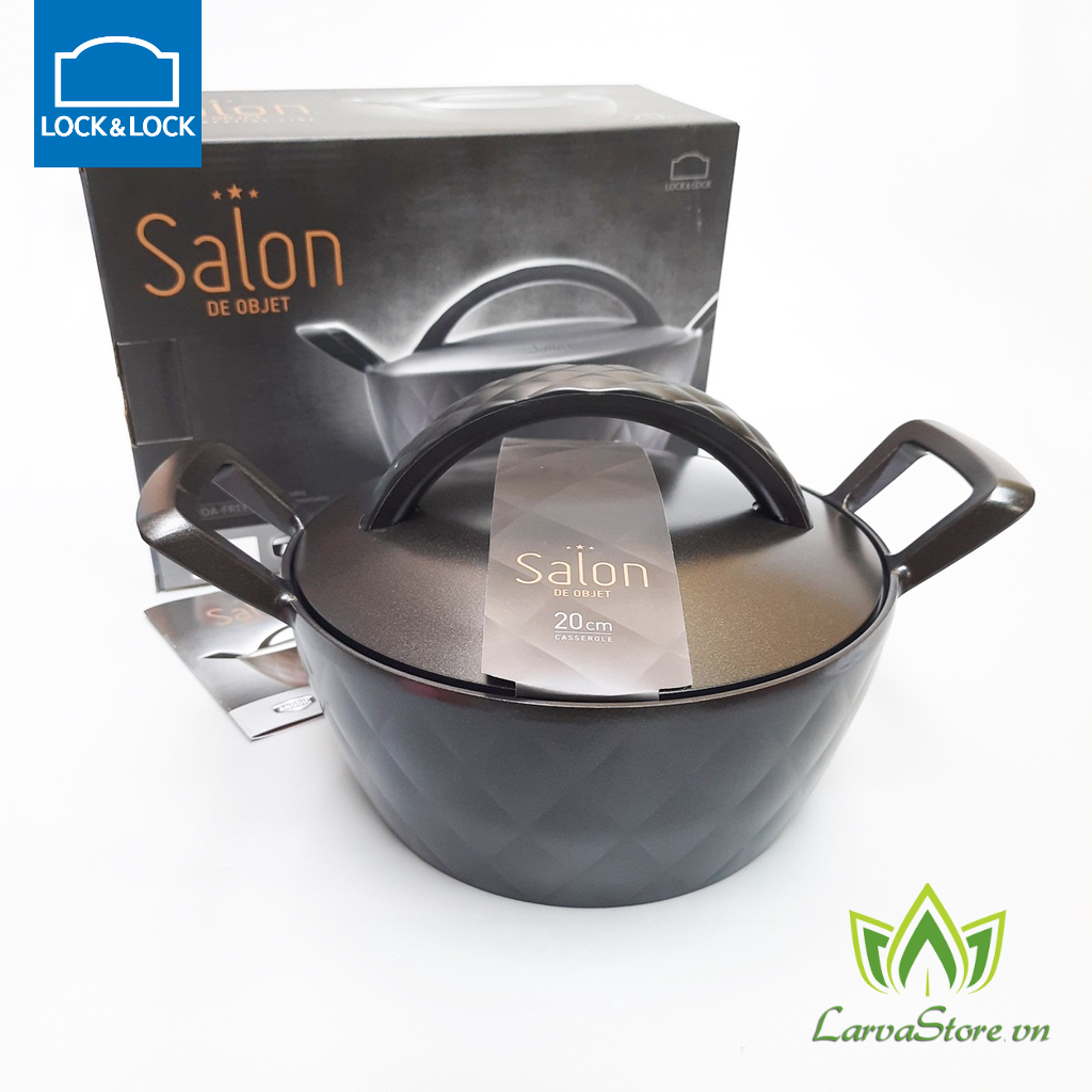 Nồi Salon Lock&amp;Lock Chống Dính Ceramic Đáy Từ GTH3202-IH 20cm
