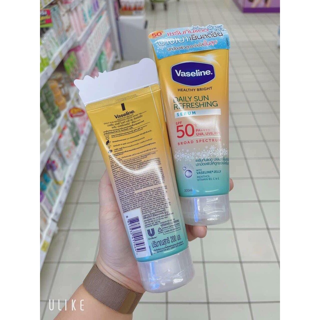 Sữa dưỡng thể chống nắng Vaseline 50x 300ml Thái Lan -Dưỡng Trắng body Gấp 50 Lần Dưỡng Ẩm