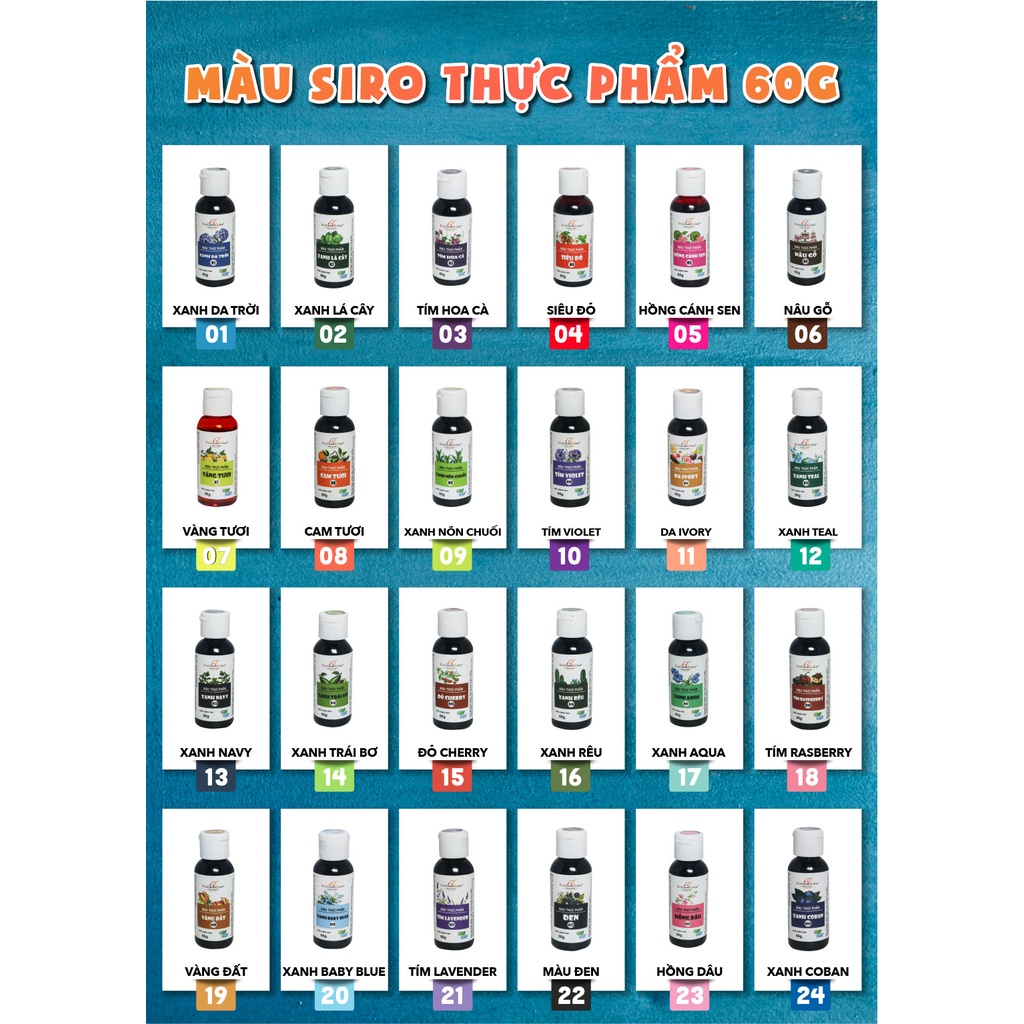 Màu nước Unicorn - Màu siro Unicorn - màu thực phẩm làm bánh kem