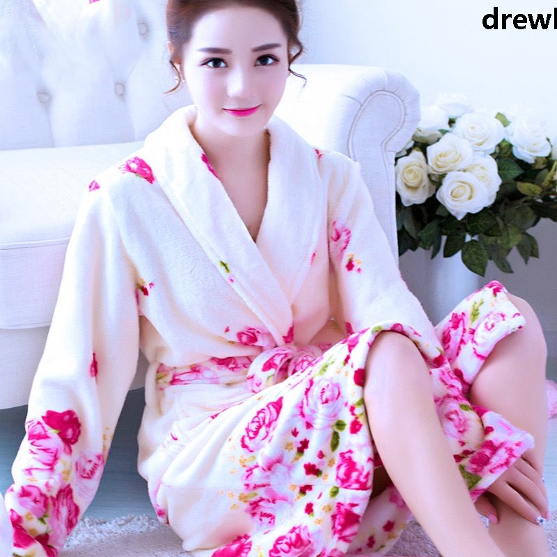 Áo Choàng Tắm Lông Cừu Dày Dặn Giữ Ấm Mùa Đông Cho Nữ | BigBuy360 - bigbuy360.vn