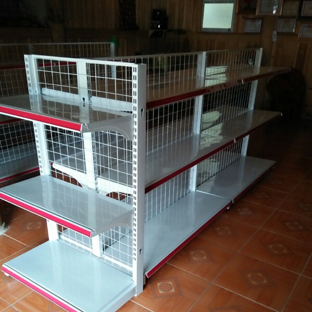 Kệ bày hàng siêu thị cao 1m2 dài 2m8 3 tầng