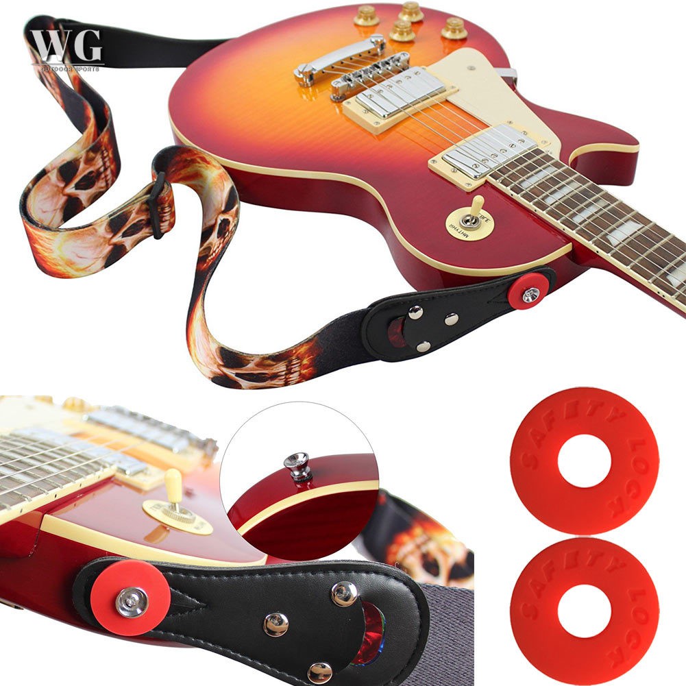 Set 8 khoá bằng silicon của dây đeo đàn ghita/bass