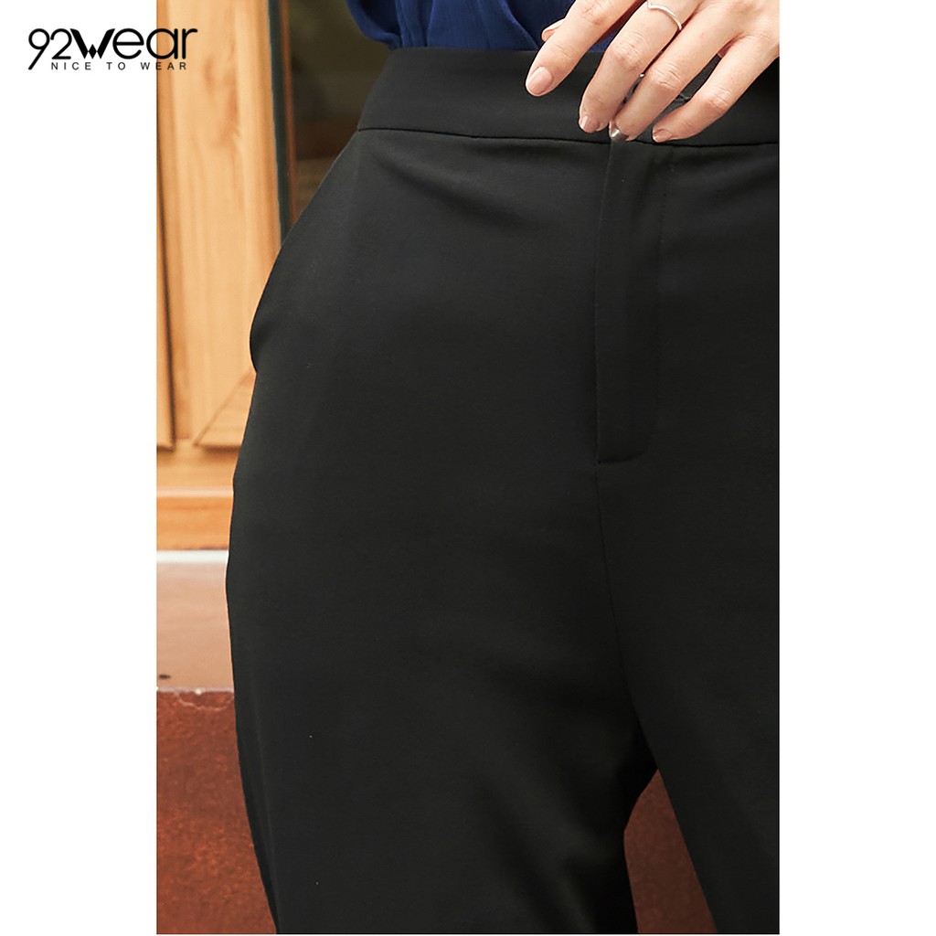 Quần baggy nữ công sở 92WEAR đủ màu, đủ size, ống suông 2 túi chéo QAW0827 | BigBuy360 - bigbuy360.vn
