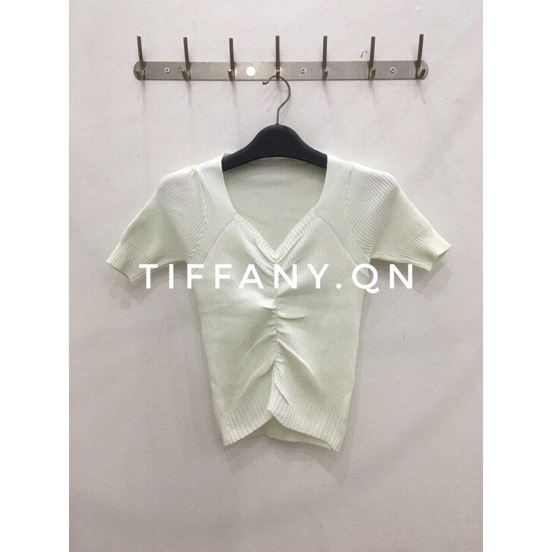 Cổ chữ V ngắn tay màu đặc biệt mùa hè thời trang mới áo sơ mi đan đáy + váy voan hoa cạp cao giữa phụ nữ