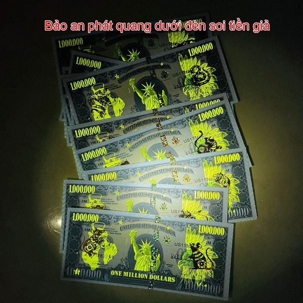 Tiền lì xì 1 Triệu USD mạ vàng 12 con giáp ý nghĩa phong thủy - tặng kèm bao lì xì