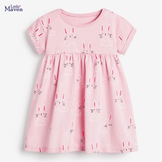 Váy little maven thỏ hồng