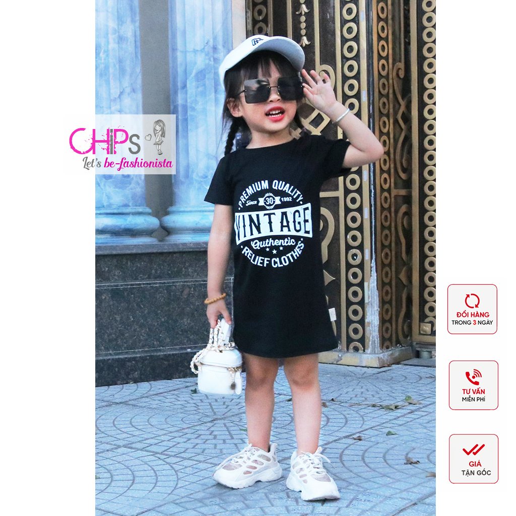 Váy Xuông In Họa Tiết Chữ Kiểu Dáng Basic Mùa Hè Cho Bé Gái