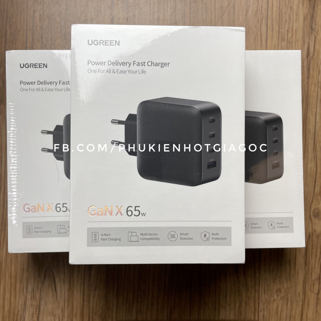 UGREEN củ sạc nhanh GaN 100W / 65 W USB C PD - 4 cổng / 3 cổng USB / sạc nhanh GaN X