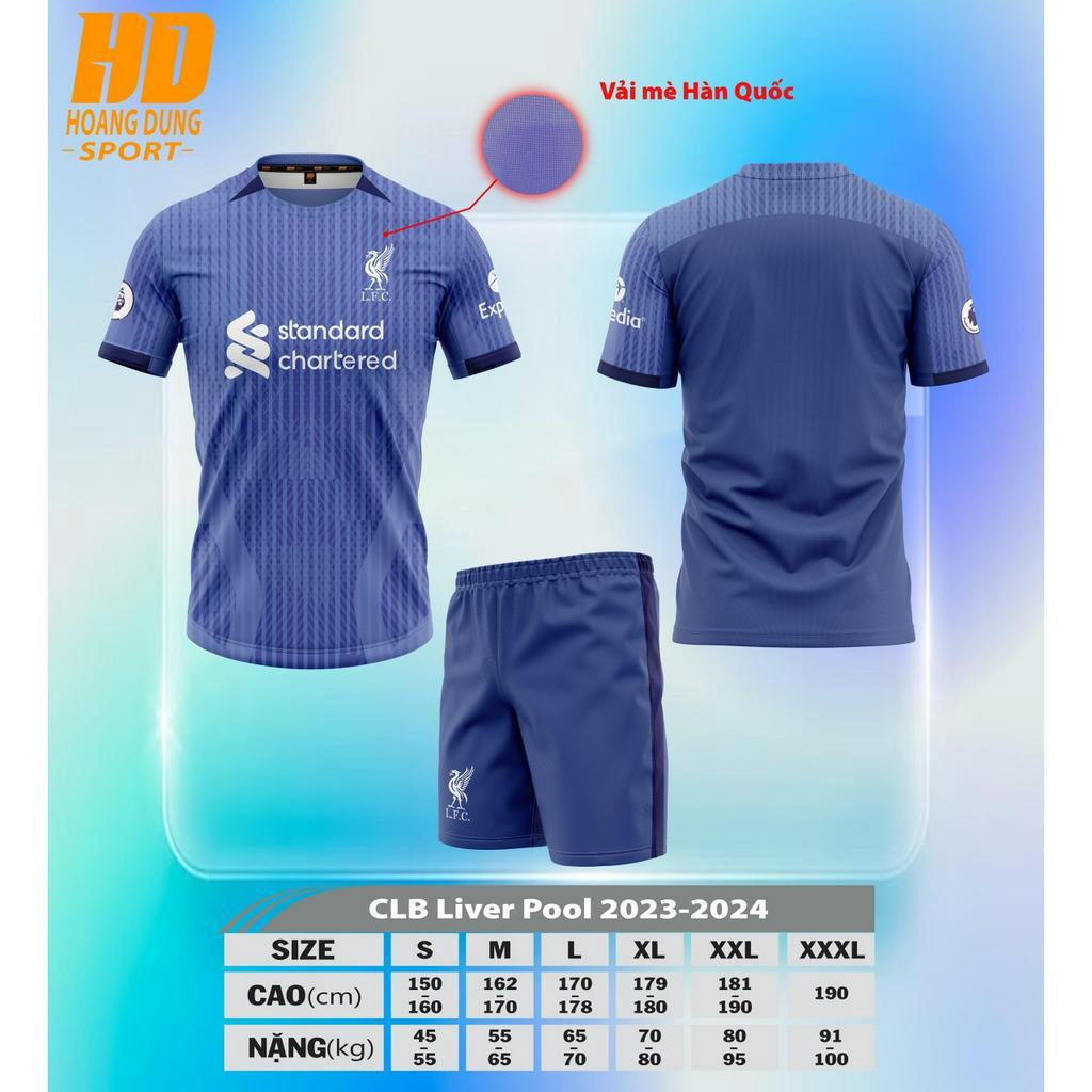 ÁO BÓNG ĐÁ THUN MÈ LIVERPOOL TÍM  - BỘ QUẦN ÁO BÓNG ĐÁ CLB LIVERPOOL TÍM THUN MÈ MÙA GIẢI 24
