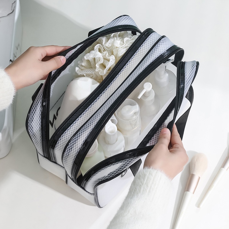 Túi Đựng Mỹ Phẩm Bằng EVA Chống Thấm Nước Sức Chứa Lớn Tiện Dụng