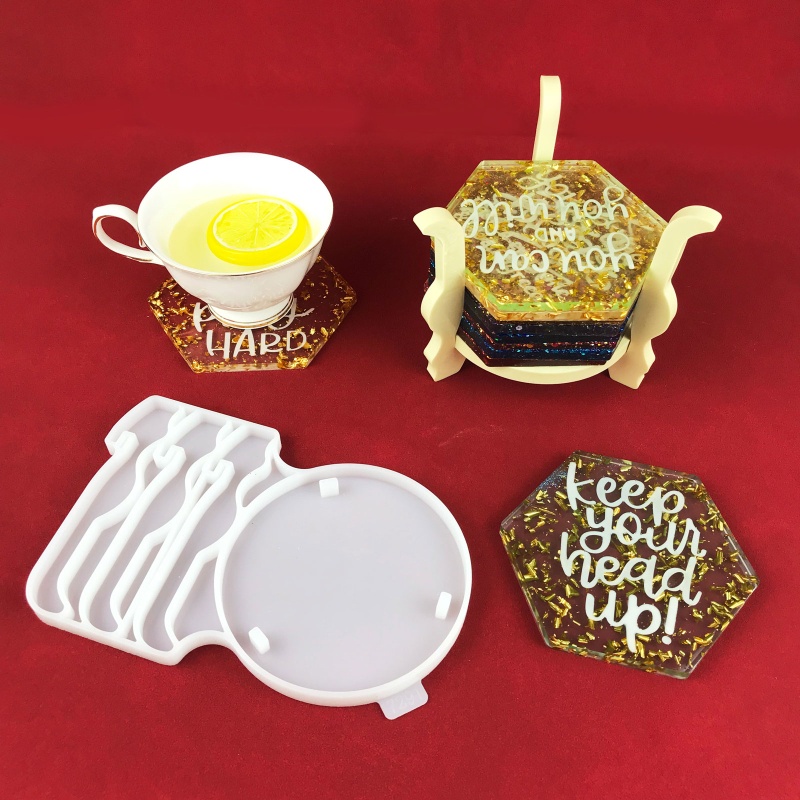 Khuôn Silicone Làm Đế Lót Ly Bằng Resin Epoxy Độc Đáo DIY