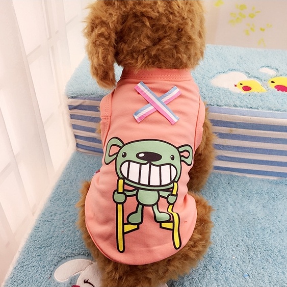Áo thun HIPIDOG sát nách in họa tiết hoạt hình đáng yêu dành cho thú cưng