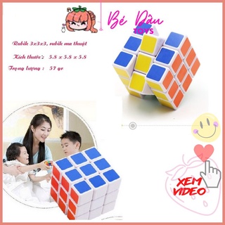 Rubik 3x3, Rubic 3 Tầng Khối Lập Phương Ma Thuật - Cục Robik Xoay Nhanh Mượt Trơn, Lõi Cứng Cáp, Bền