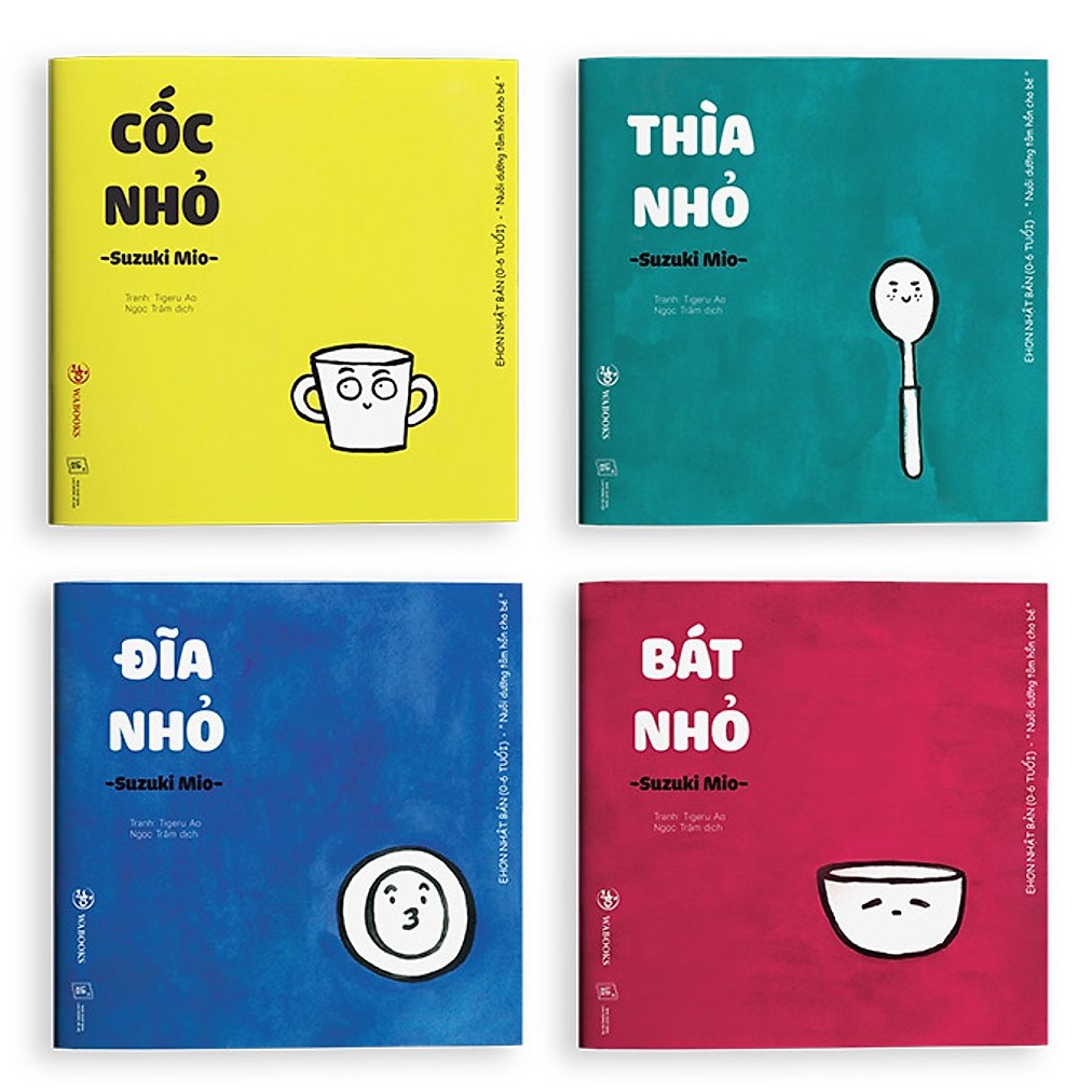 Sách Ehon - Combo 4 cuốn Đồ vật - Ehon Nhật Bản dành cho bé từ 0 - 4 tuổi